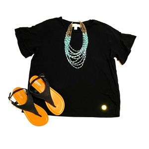 Michael Kors black short sleeve shirt